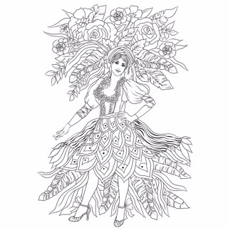 Carnival coloring page 6