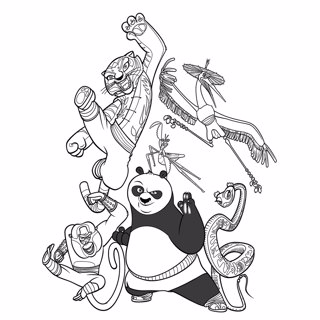 Kung Fu Panda coloring page 2