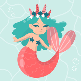 Mermaids coloring pages