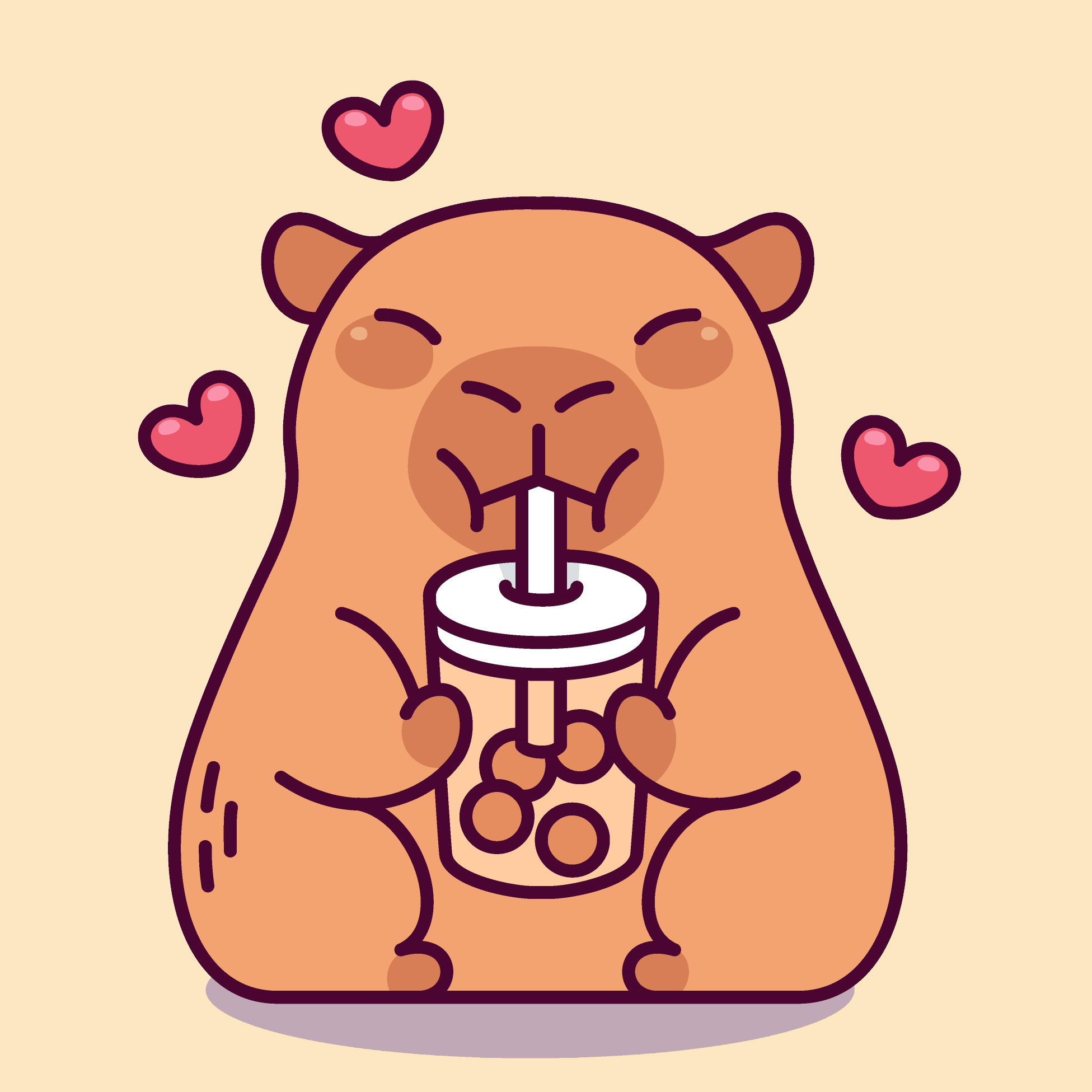 Capybaras coloring pages