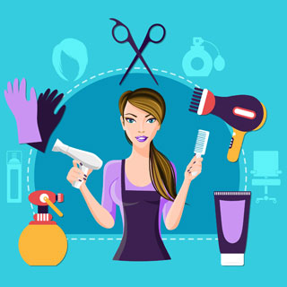 Hairdresser coloring pages