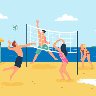 Volleyball coloring pages