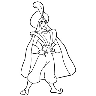 Aladdin coloring page 1