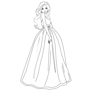 Barbie coloring page 3