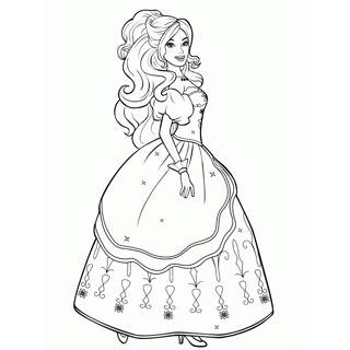 Barbie coloring page 4
