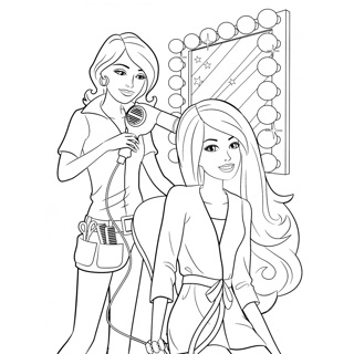 Barbie coloring page 7