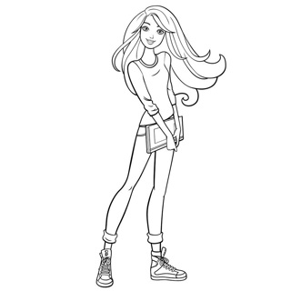 Barbie coloring page 9