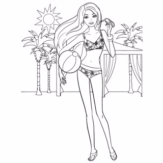 Barbie coloring page 18