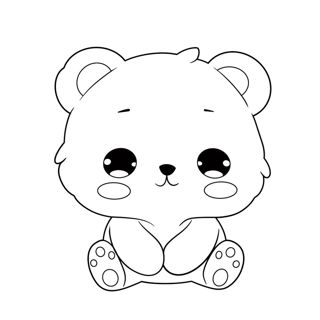 Cute and Cuddly: Adorable Bear Coloring Page