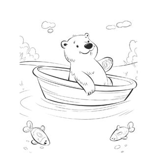 Bear's Boat Adventure: A Fishy Tale
