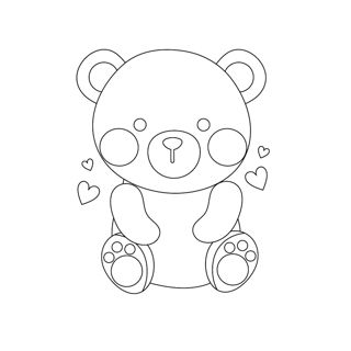 Cuddly Bear Love: Coloring Fun