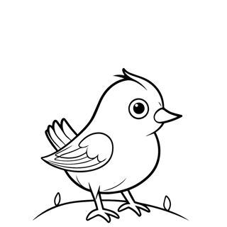 Charming Bird Illustration: A Delightful Feathered Friend