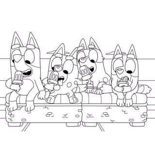 Bluey coloring page 1