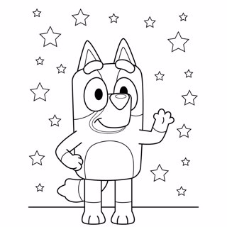 Bluey coloring page 2