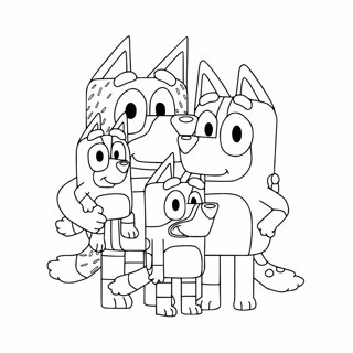 Bluey coloring page 3
