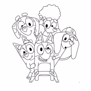 Bluey coloring page 7