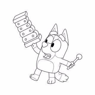 Bluey coloring page 8