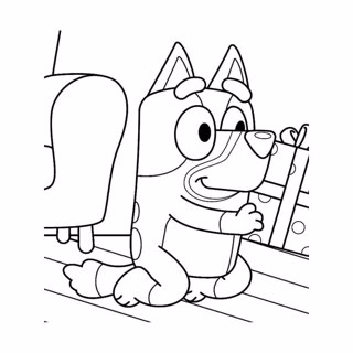 Bluey coloring page 10