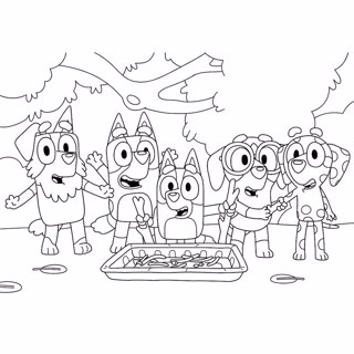 Bluey coloring page 17
