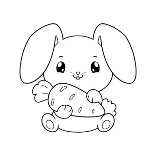 Cute Bunny's Carrot Delight