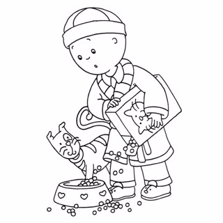 Caillou coloring page 3