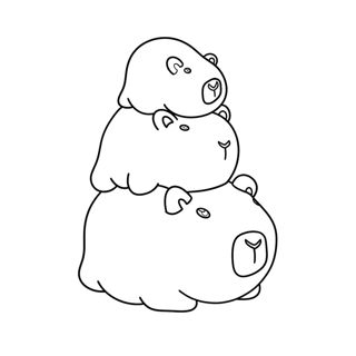 Stacked Capybaras: A Tower of Cuteness