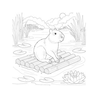 A Capybara's Tranquil Journey