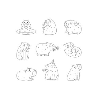 Whimsical Capybara Adventures: A Delightful Doodle Collection