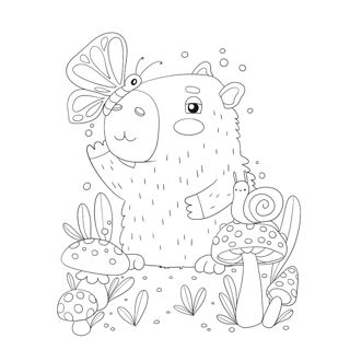 Whimsical Capybara in an Enchanted Forest