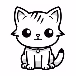 Adorable Cartoon Cat: A Cute and Whiskered Wonder