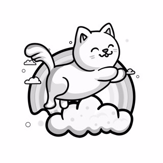 Whimsical Cat Adventures: Leaping Through Clouds