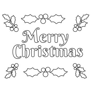 Festive Christmas Cheer: Merry Christmas Coloring Page