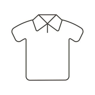 Elegant Polo Shirt Outline Drawing