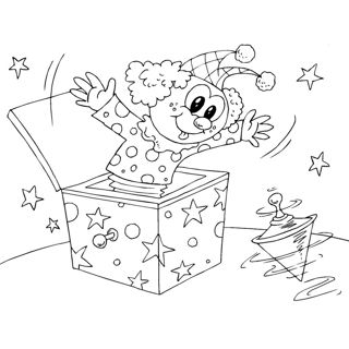 Cheerful Surprise: Clown Pops Out of the Box