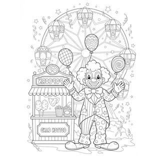Fun at the Carnival: A Cheerful Clown's Day Out