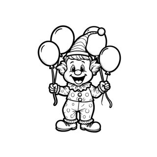 Joyful Juggler: The Balloon Clown Extravaganza