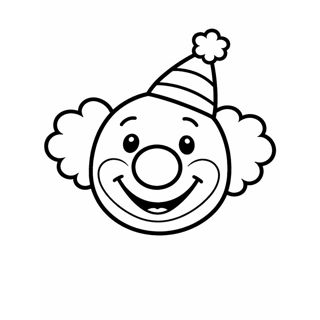 Cheerful Clown Delight: A Playful Coloring Adventure