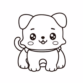 Adorable Cartoon Puppy Drawing