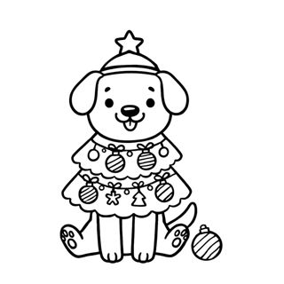 Festive Pup: A Christmas Tree Delight