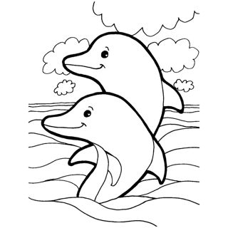 Joyful Dolphins Dancing in the Waves