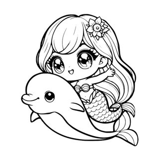 Underwater Adventures: A Mermaid's Dolphin Companion