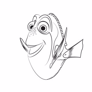 Finding Dory coloring page 1