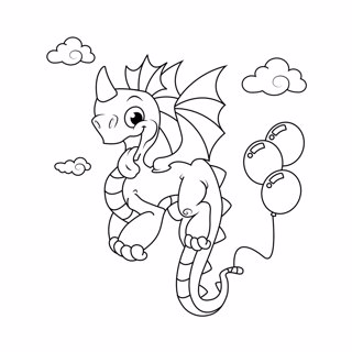 Dragons coloring page 1