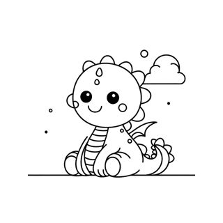 Cute Baby Dragon in a Fantasy World