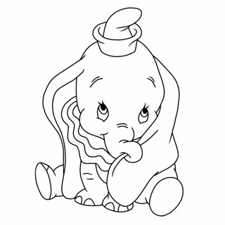 Dumbo coloring page 2