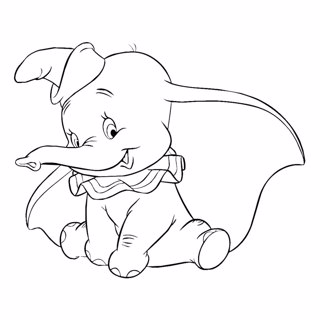 Dumbo coloring page 4