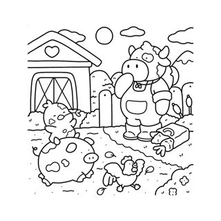 Adventures on the Whimsical Barnyard: A Day with Farm Friends