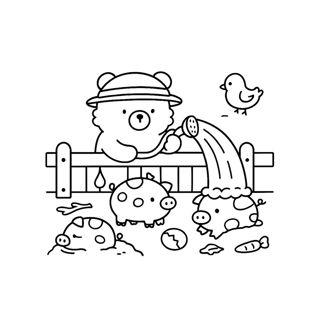 Farm Fun: Bear's Piggy Playtime and Birdie Bliss