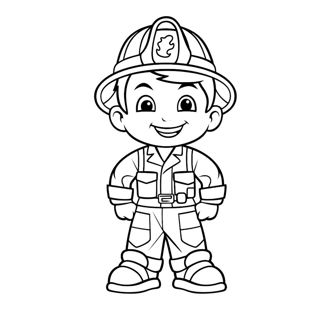Brave Little Firefighter Ready for Action!