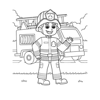 Brave Firefighter Ready for Action!